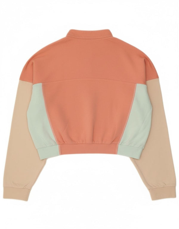 Adidas Womens Oversized Crop Sweatshirt Jumper UK 14 Medium Pink