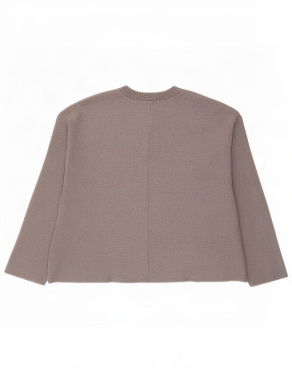 Zara Mujer Blusa Suelta Top UK 46 Grande Gris