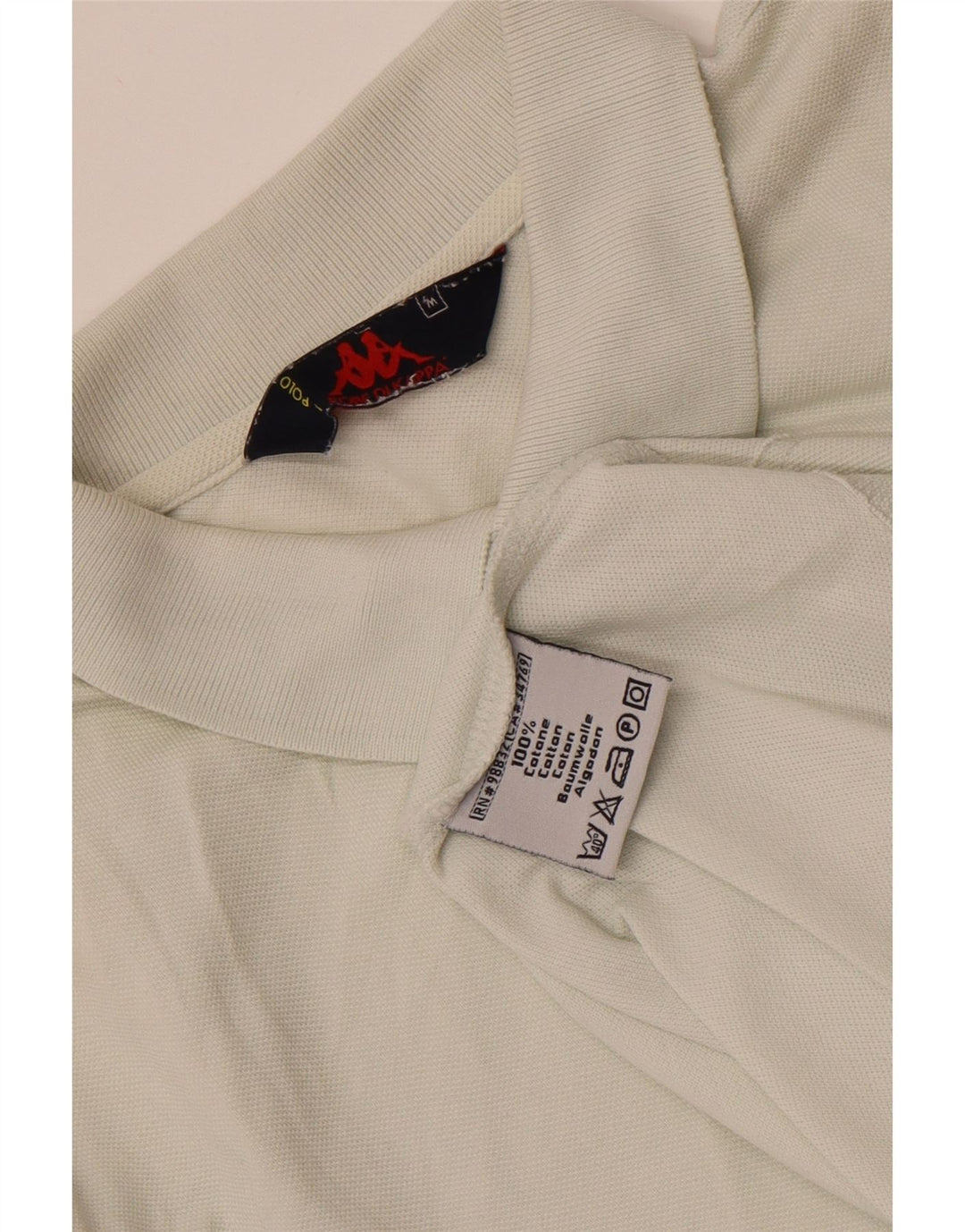 Kappa Polo Hombre Medium Off White Algodón