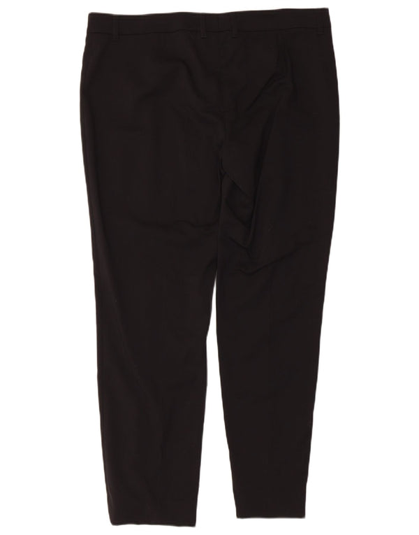 Burberry Pantalones casuales ajustados de cintura baja para mujer UK 12 Medium W36 L27 Negro