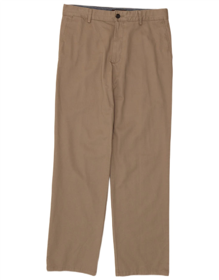 DOCKERS Pantalón chino recto para hombre W34 L34 Algodón beige