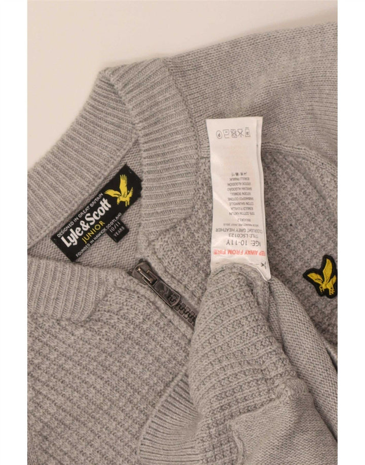 Lyle & Scott Cárdigan para niño 10-11 años Algodón Gris
