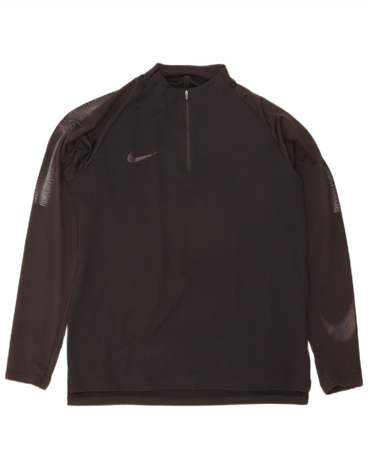 Nike Dri Fit Graphic Pullover Chándal Top Mediano Negro Colorblock