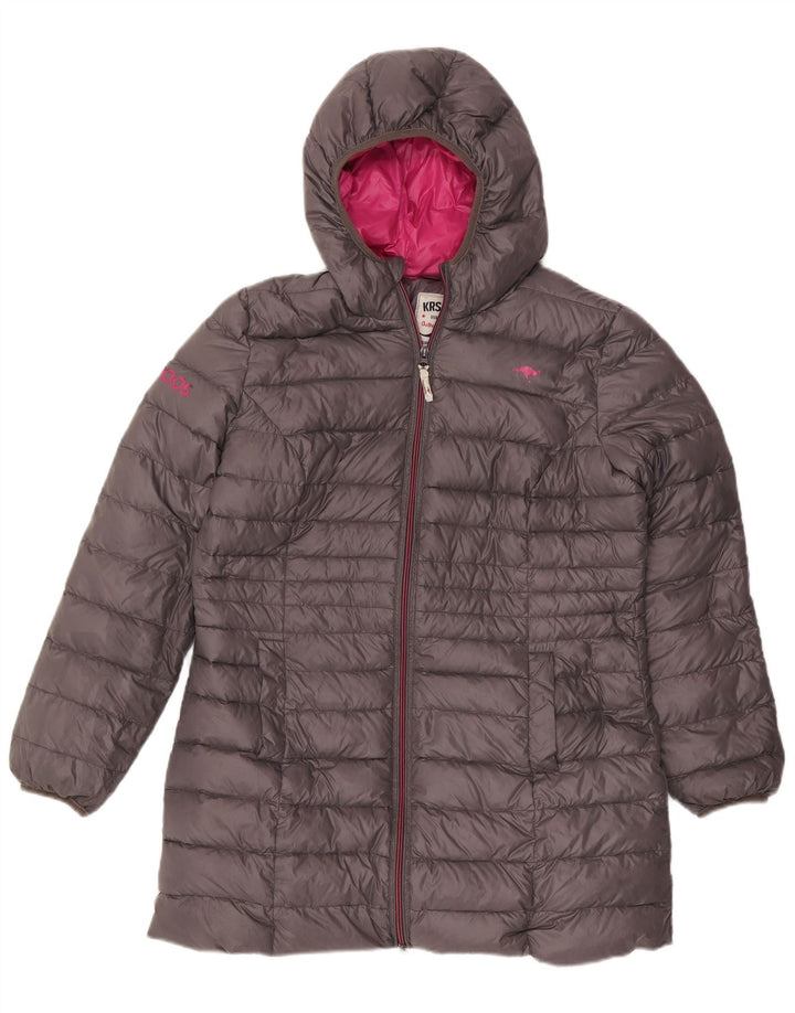 Kangaroos Chaqueta acolchada con capucha para mujer ES 40 XL Poliamida gris