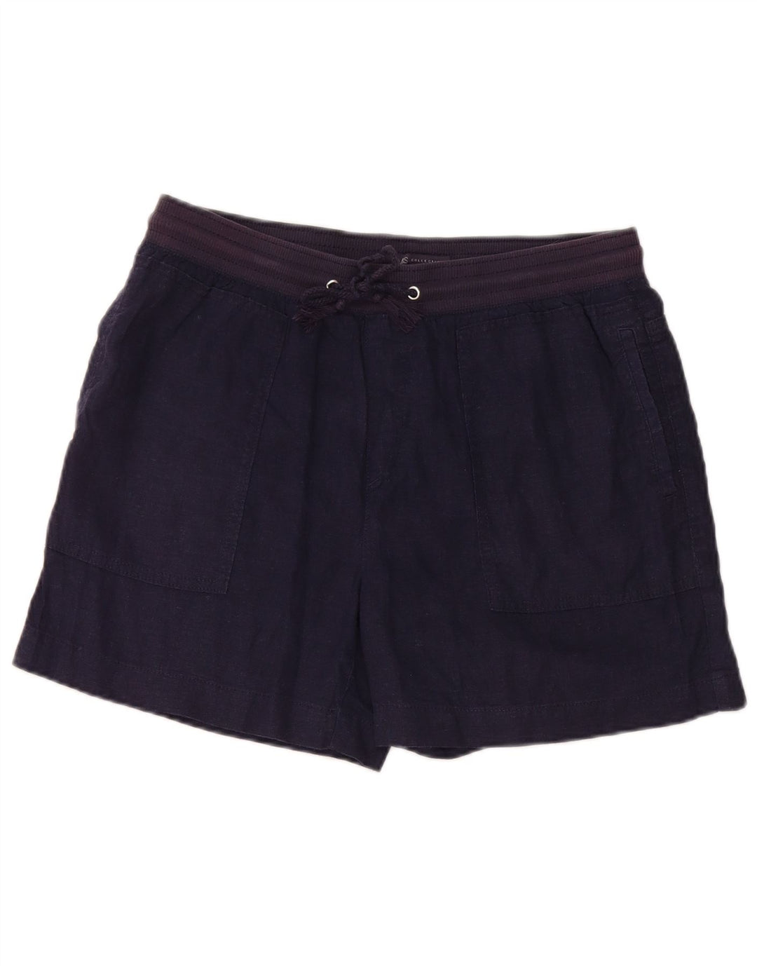 Marks & Spencer Pantalones cortos chinos para mujer UK 12 Medium W32 Lino azul marino