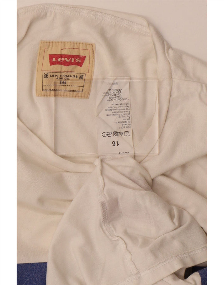 Levi's Camiseta gráfica para niño Top 15-16 años Blanco Algodón