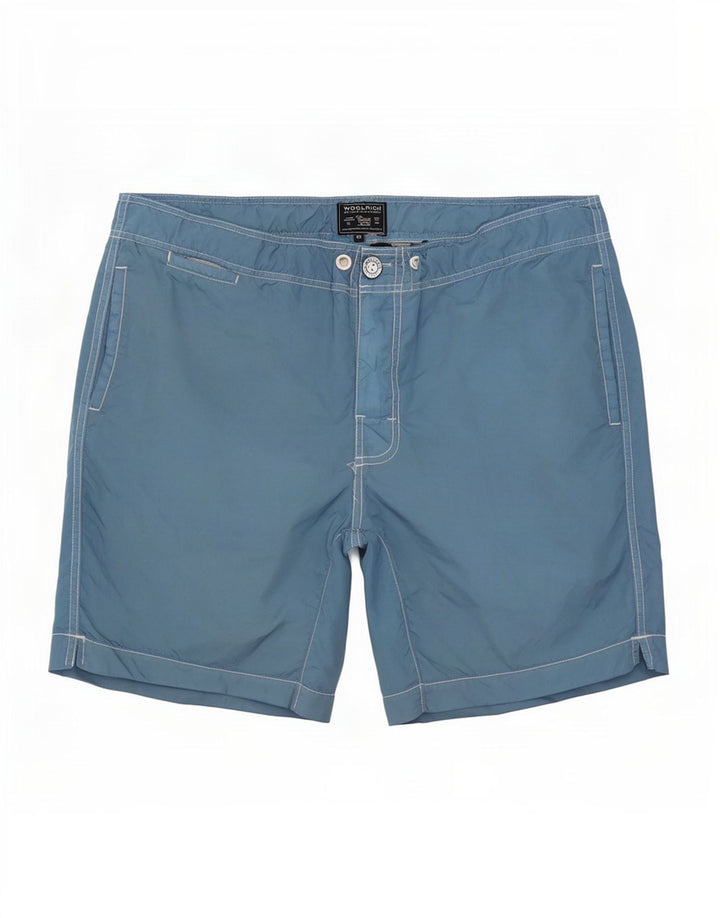 Woolrich Bañador para hombre, talla grande, nailon azul