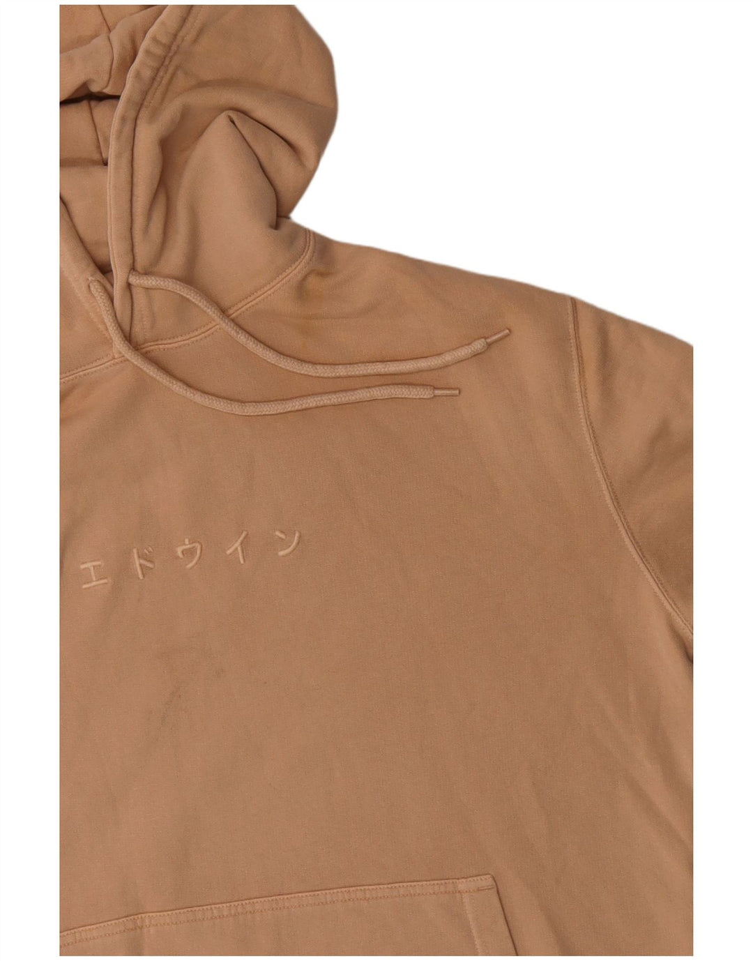Edwin Hombre Sudadera Con Capucha Gráfica Jersey Grande De Algodón Beige