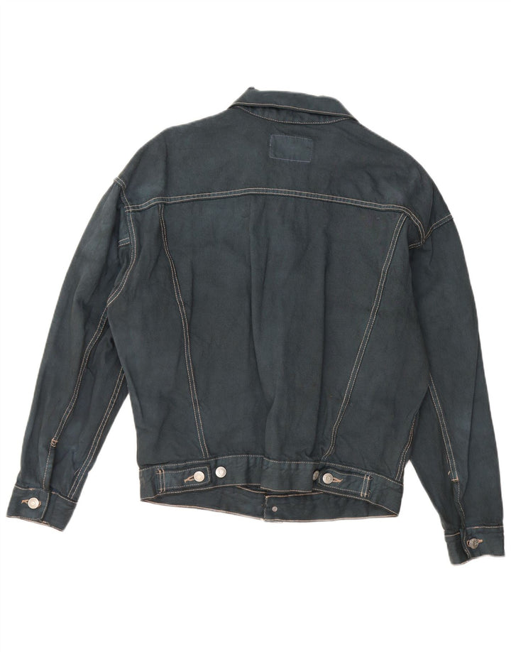 ZARA Chaqueta Vaquera Hombre UK 38 Mediana Azul Marino Algodón