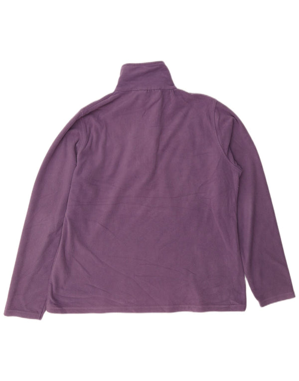 Mountain Warehouse Jersey de forro polar con cuello y cremallera para mujer, talla 40, color morado