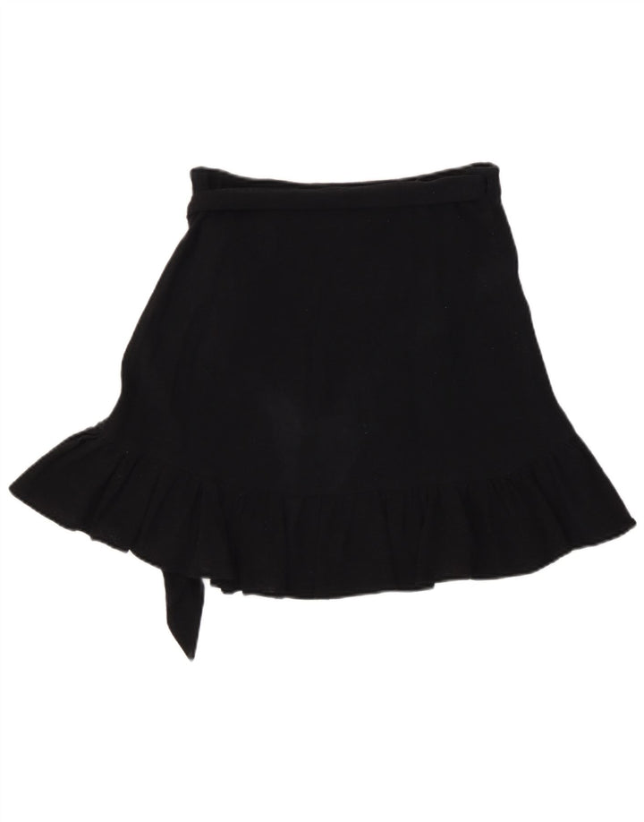 Zara Mujer Falda Cruzada De Punto Pequeña W26 Negro