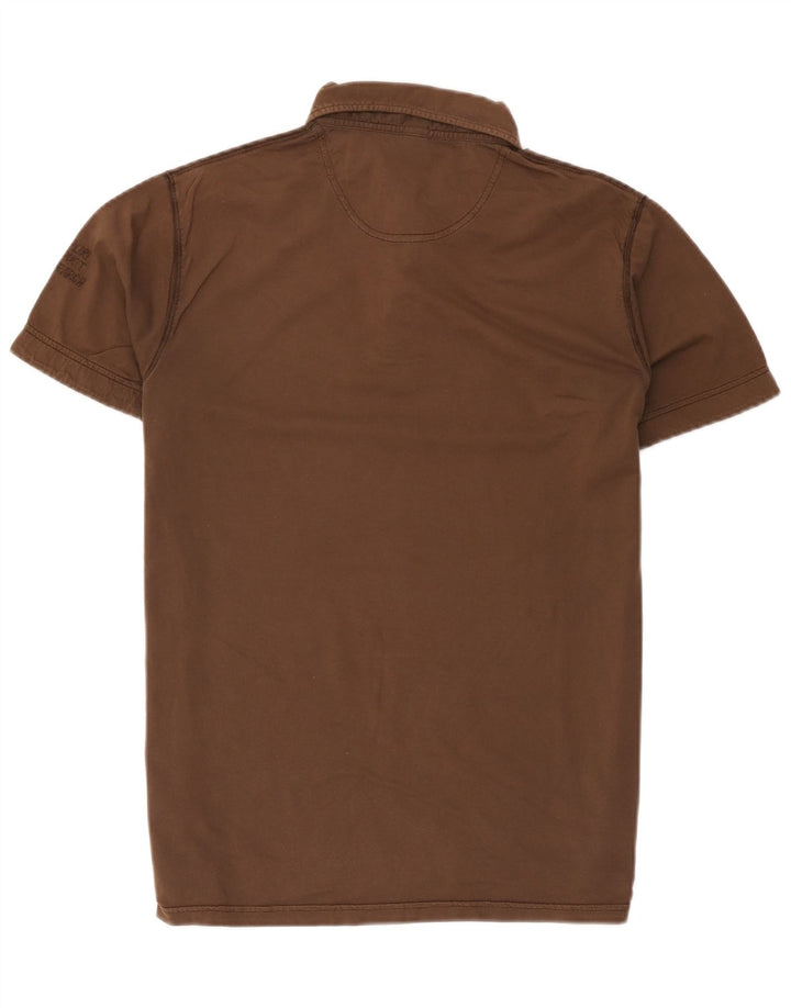 Napapijri Polo Hombre Grande Marrón Algodón