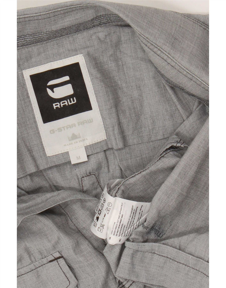 G-Star Hombre Camisa Gráfica De Manga Corta De Algodón Gris Medio