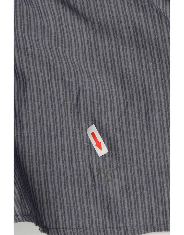 Camisa Wrangler Hombre XL Algodón Rayas Azul