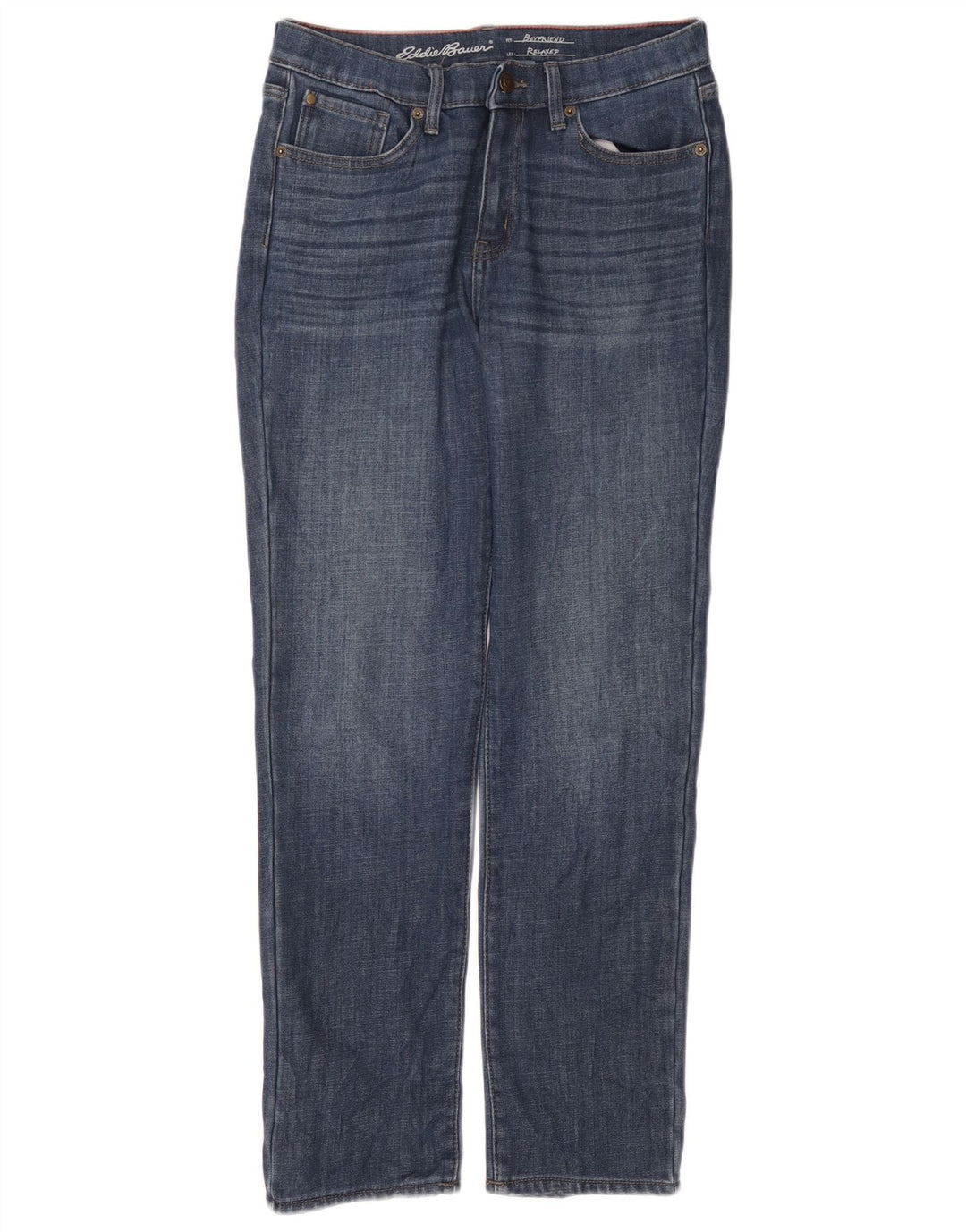 Eddie Bauer Vaqueros ajustados para mujer, estilo novio, talla 6, mediana, W30, L30, azul