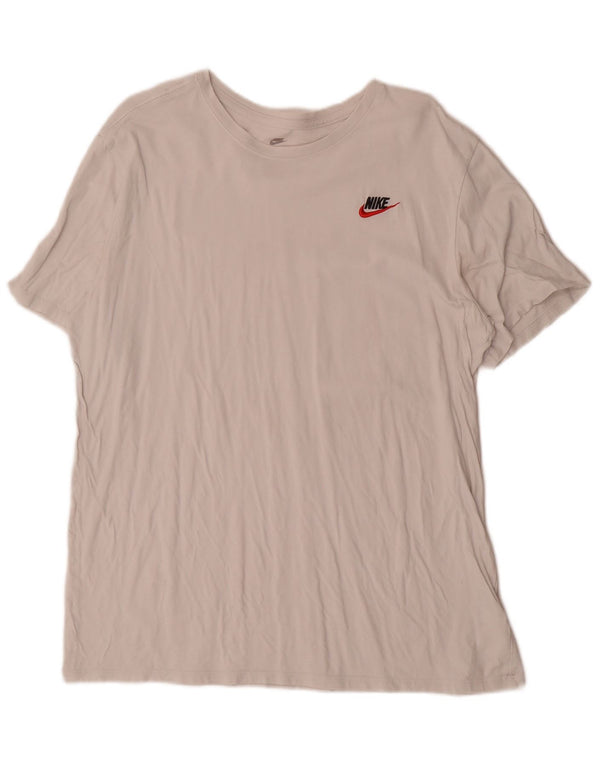 Nike Camiseta de corte atlético para hombre Top XL Algodón blanco