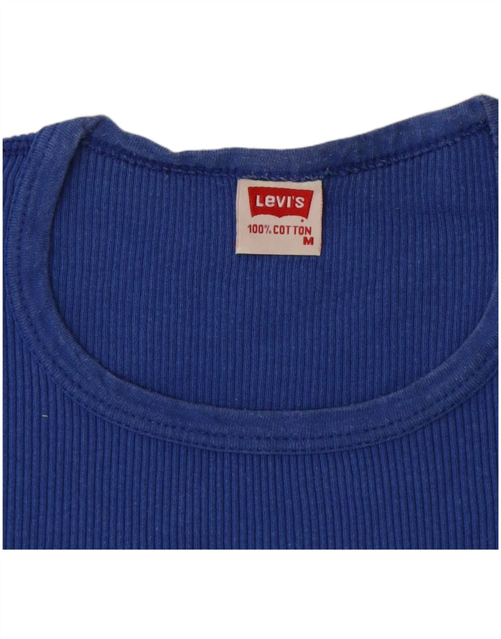 LEVI'S Camiseta para mujer Top UK 12 Algodón azul medio