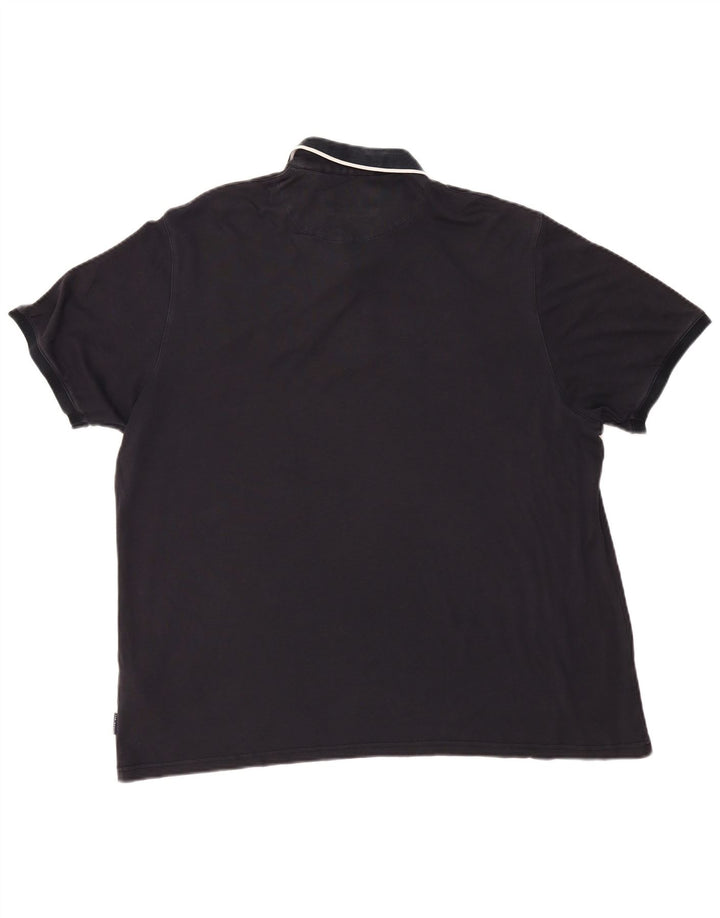 Ted Baker Polo para hombre Talla 6 2XL Algodón negro