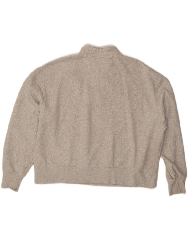 DICKIES Sudadera extragrande con cuello y cremallera para mujer UK 40 XL Algodón gris