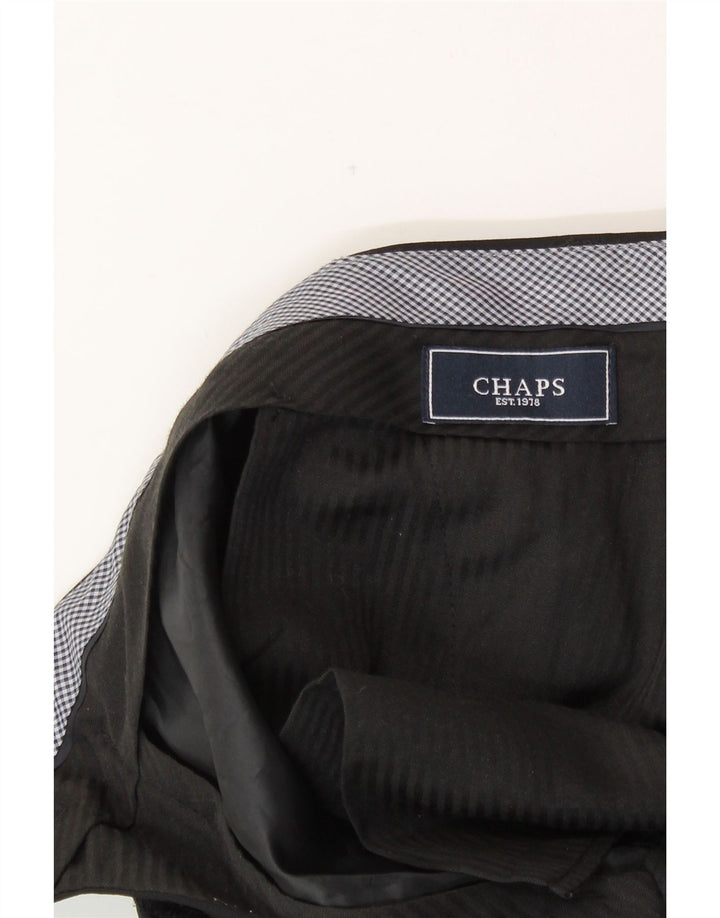 CHAPS Pantalón de traje recto para hombre W40 L31 Negro