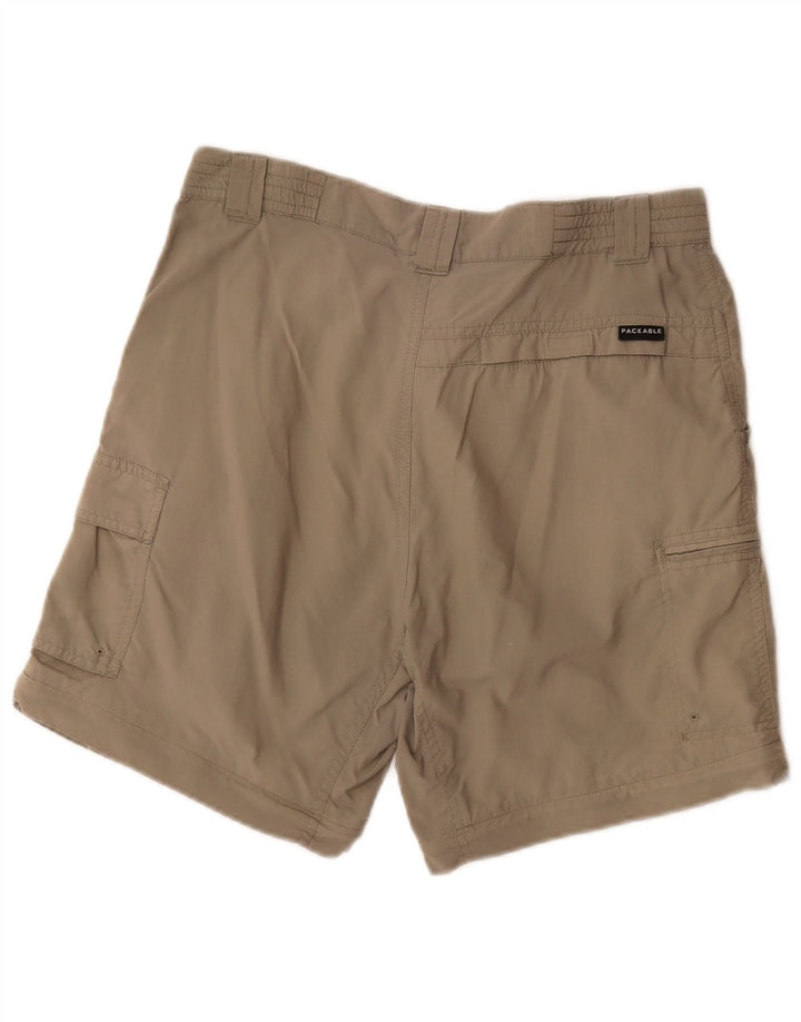 Columbia Shorts Cargo Mujer Medium W30 Poliéster Caqui