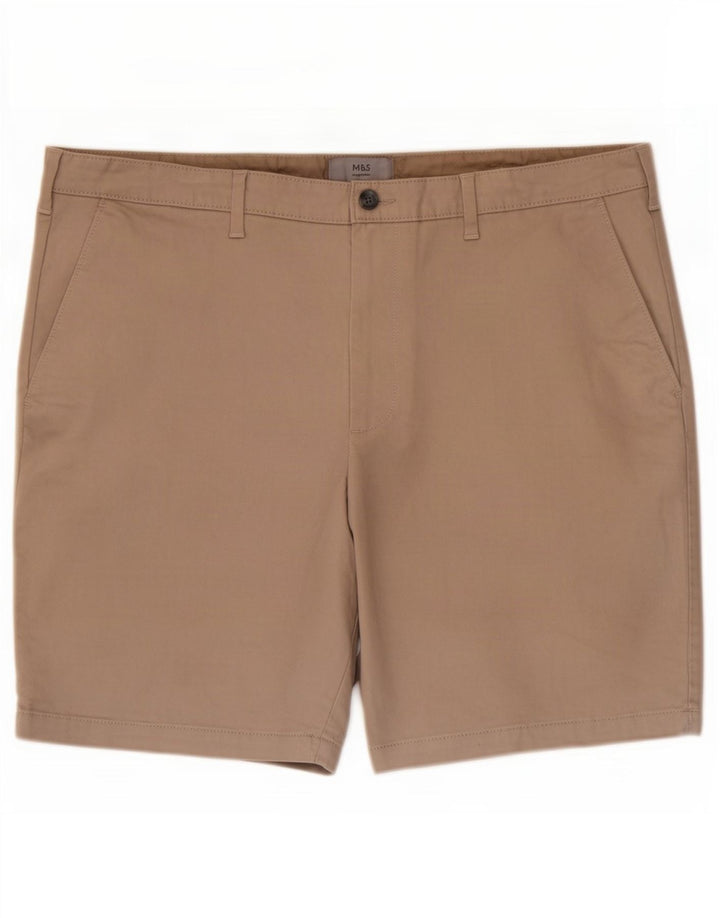 Marks & Spencer Pantalones cortos chinos para hombre W40 XL Algodón beige