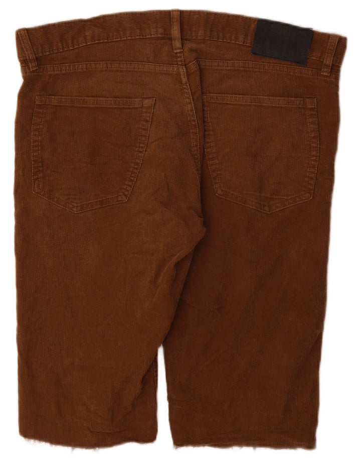 Marks & Spencer Pantalones cortos de pana delgados para hombre W36 Marrón grande