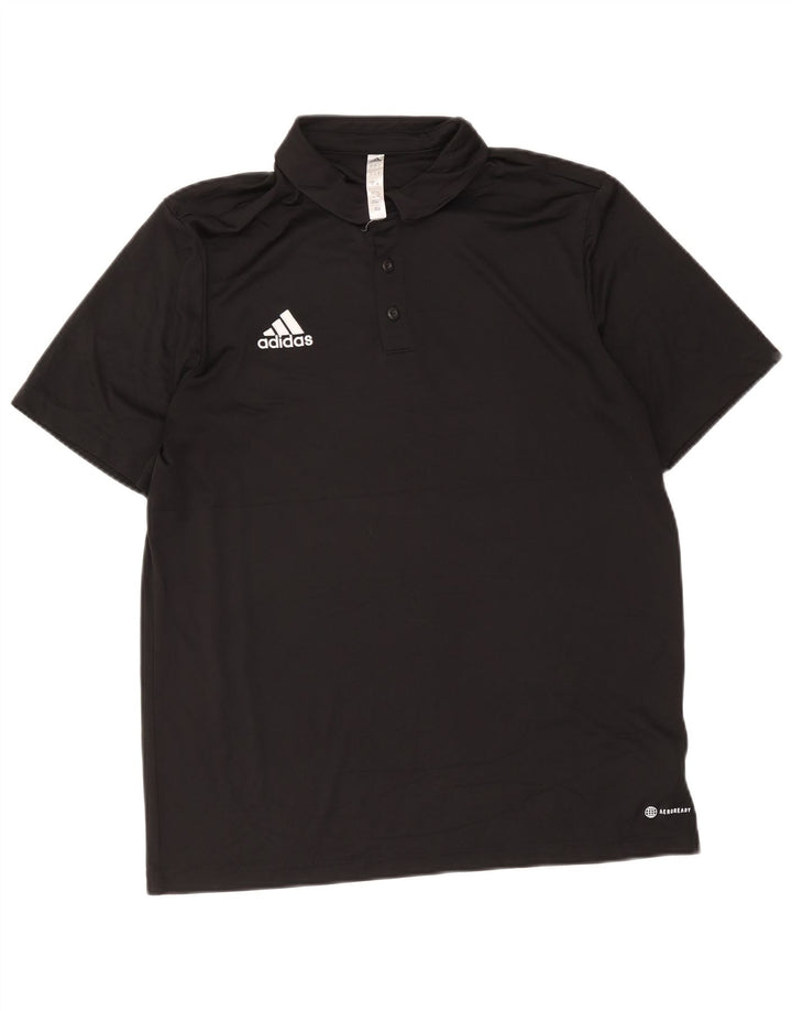 Adidas Polo Aeroready para hombre grande poliéster negro