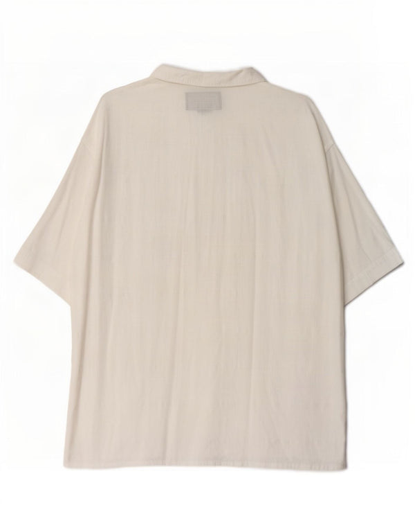 Marlboro Classics - Camisa de manga corta para hombre (algodón blanco grande)