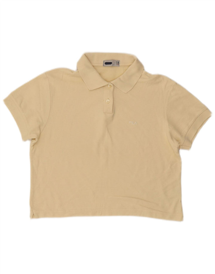 FILA Polo corto para mujer IT 50 XL Amarillo