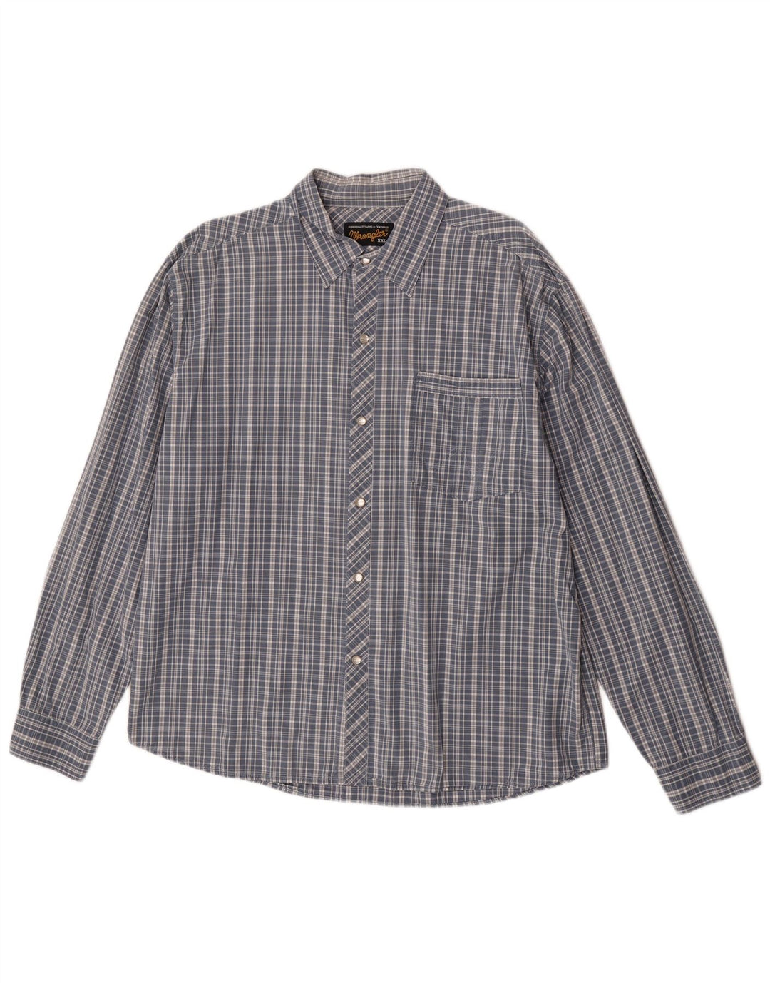 Wrangler Camisa De Hombre 2XL Algodón A Cuadros Azul
