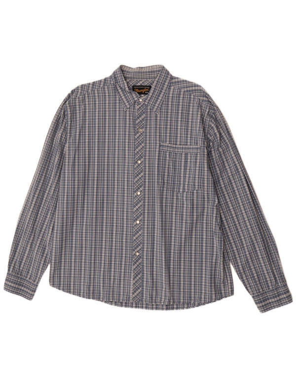 Wrangler Camisa De Hombre 2XL Algodón A Cuadros Azul
