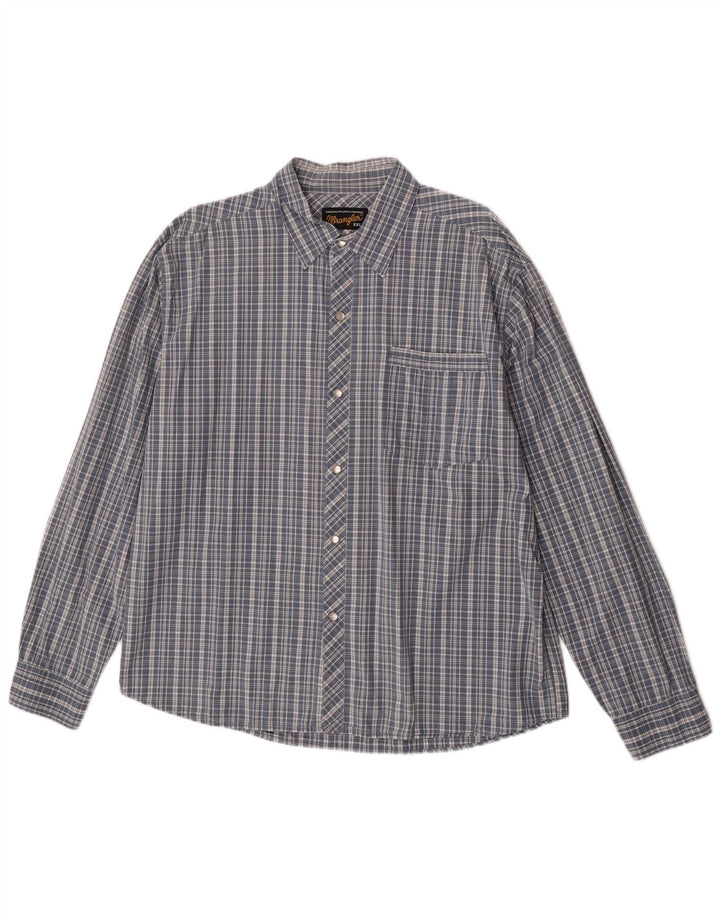 Wrangler Camisa De Hombre 2XL Algodón A Cuadros Azul