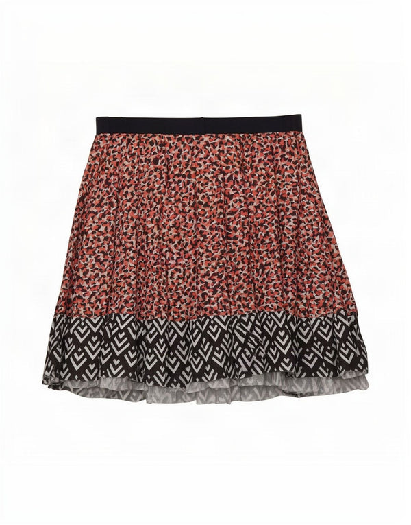Benetton Womens A-Line Skirt XS W26 Multicoloured Geometric Butterfly