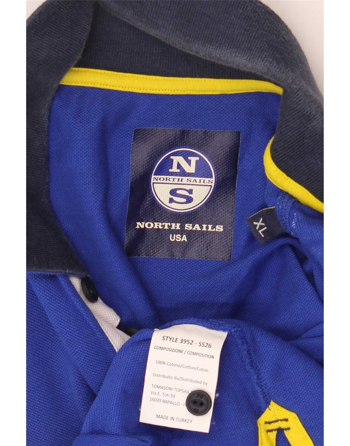 North Sails Polo Gráfico Hombre XL Algodón Azul