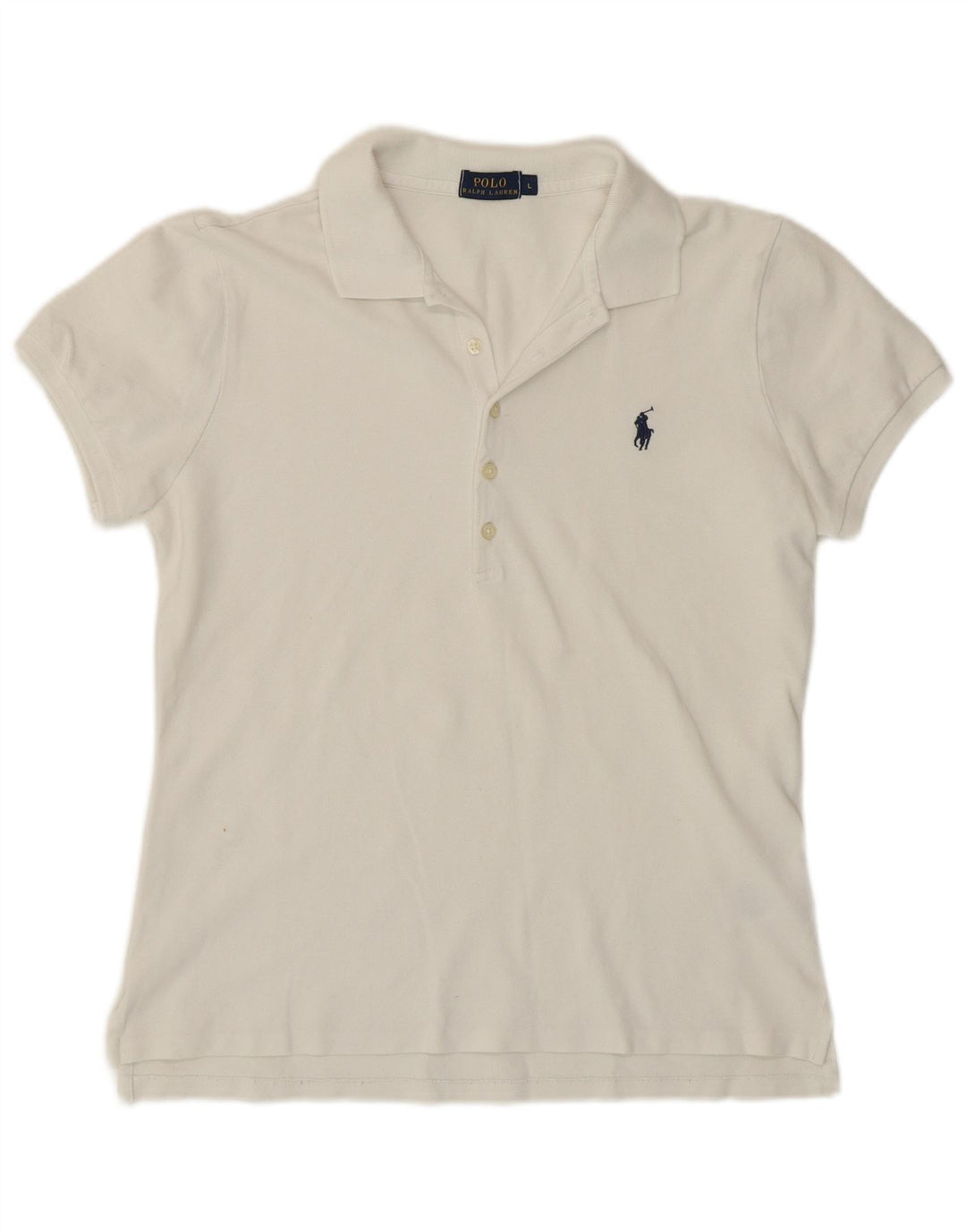 Polo Ralph Lauren Polo para mujer grande de algodón blanco roto