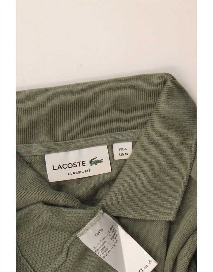 LACOSTE Polo de ajuste clásico para hombre talla 4 mediano algodón caqui
