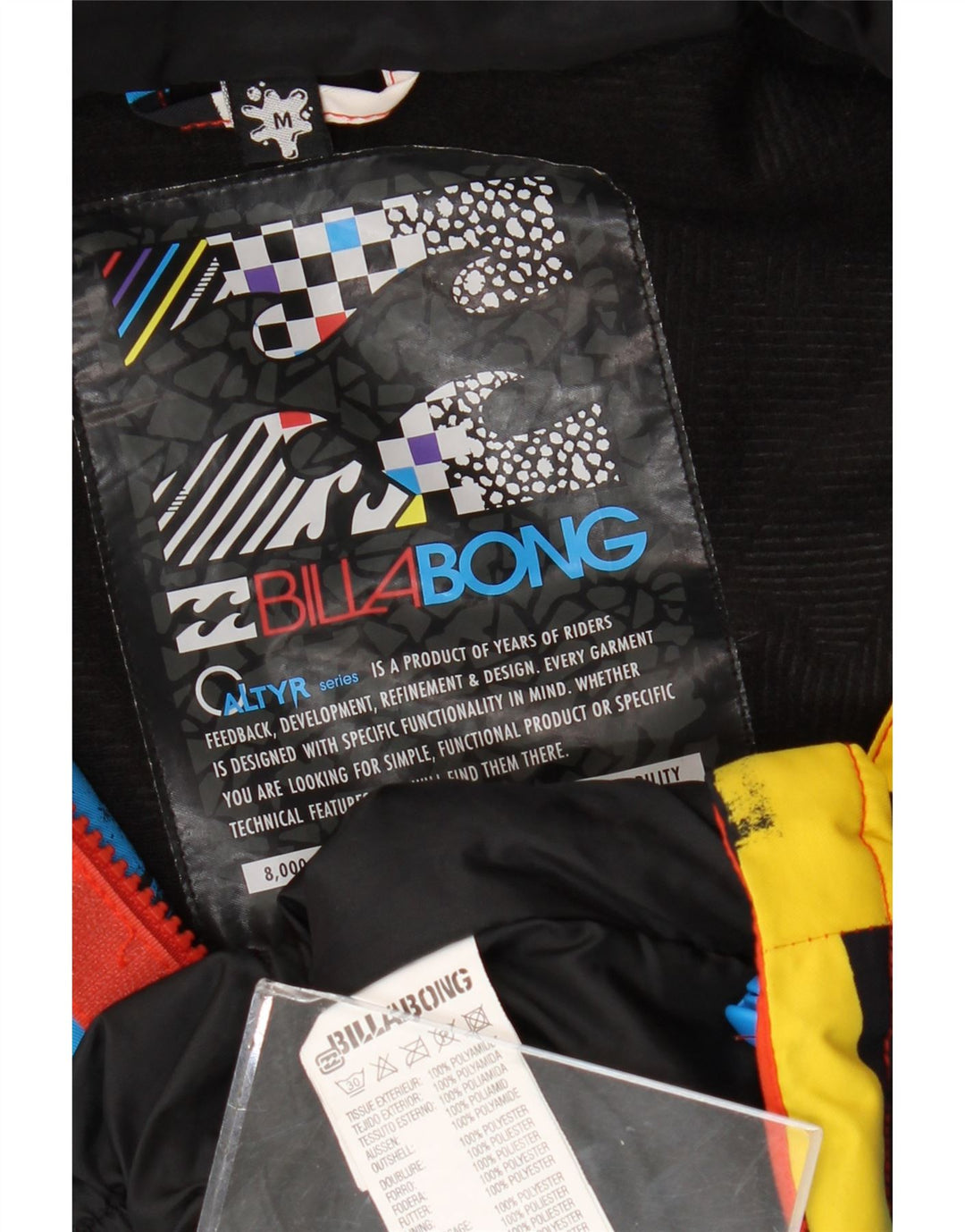 Billabong Chaqueta cortavientos con capucha para hombre Reino Unido 38 Mediana Rayas multicolores