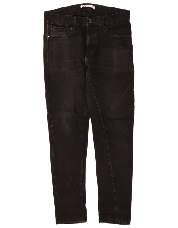 Zara Mens Slim Jeans EU 44 Grande W34 L31 Algodón Negro