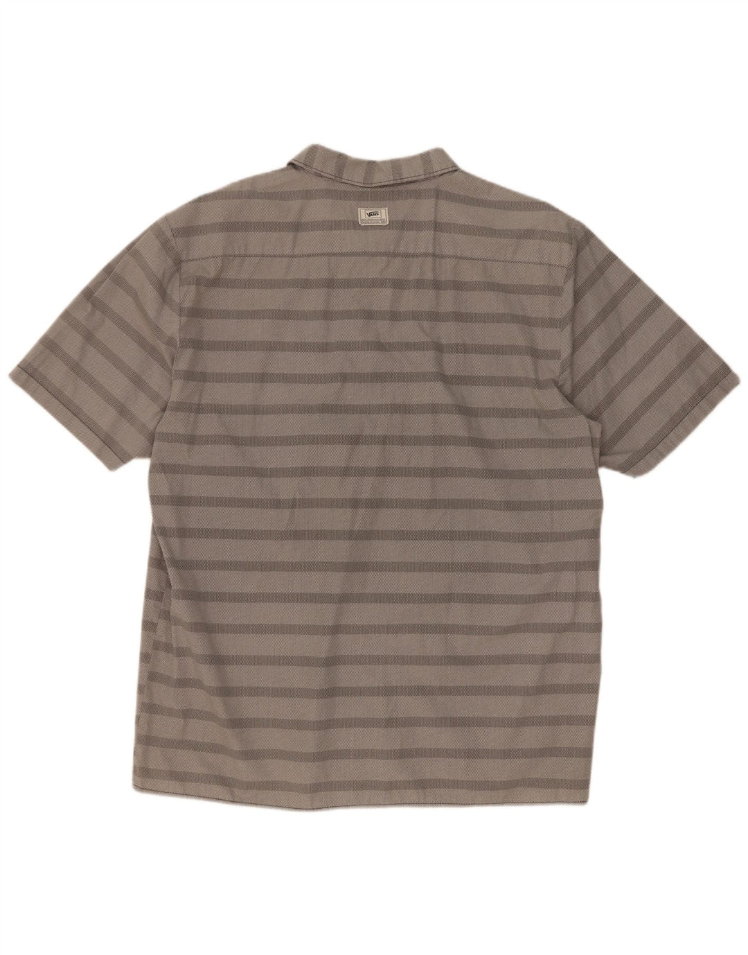 Camisa Vans Hombre Manga Corta XL Algodón Rayas Gris