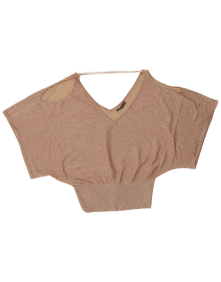 Oasis Blusa De Ala De Murciélago Para Mujer Top UK 46 Cómics De Viscosa Con Flecos Dorados Grandes