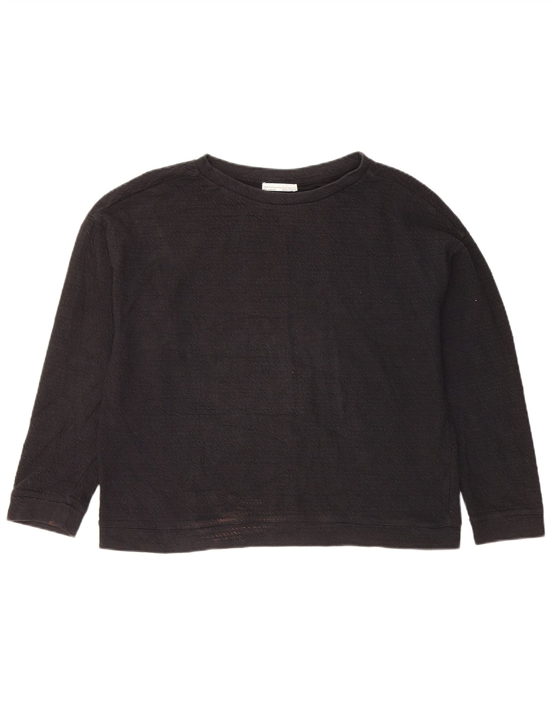 Zara Mujer Sudadera Jumper UK 14 Medium Azul Marino Algodón
