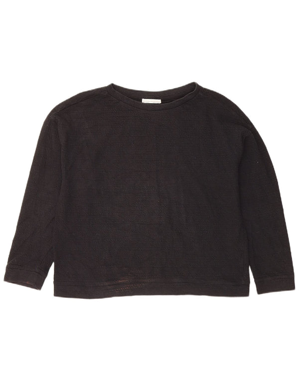 Zara Mujer Sudadera Jumper UK 14 Medium Azul Marino Algodón