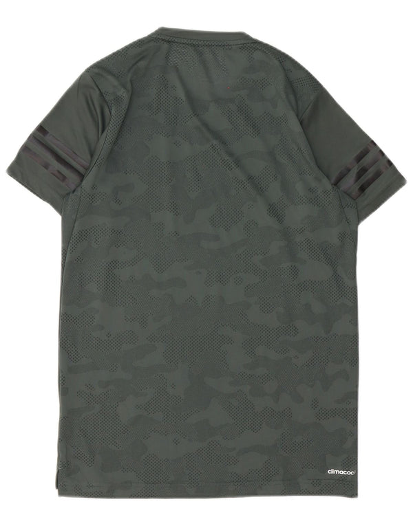 Adidas Hombre Climacool Camiseta Top XS Verde Camuflaje Poliéster