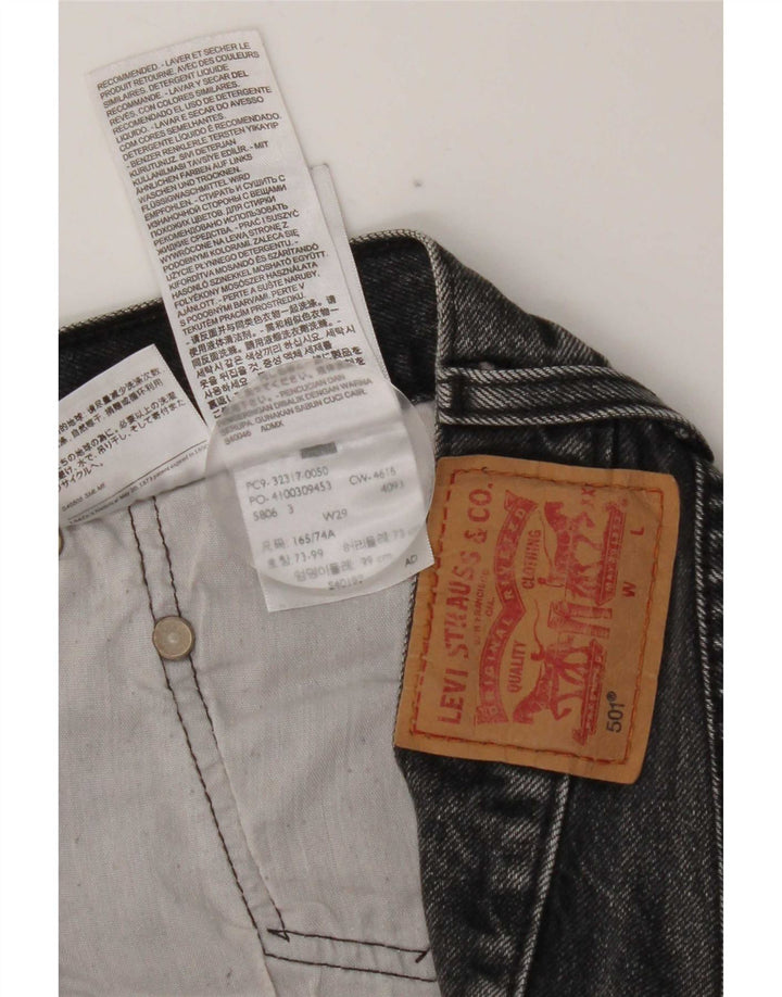 Levi's Mujer 501 Shorts Vaqueros W29 Algodón Gris Medio
