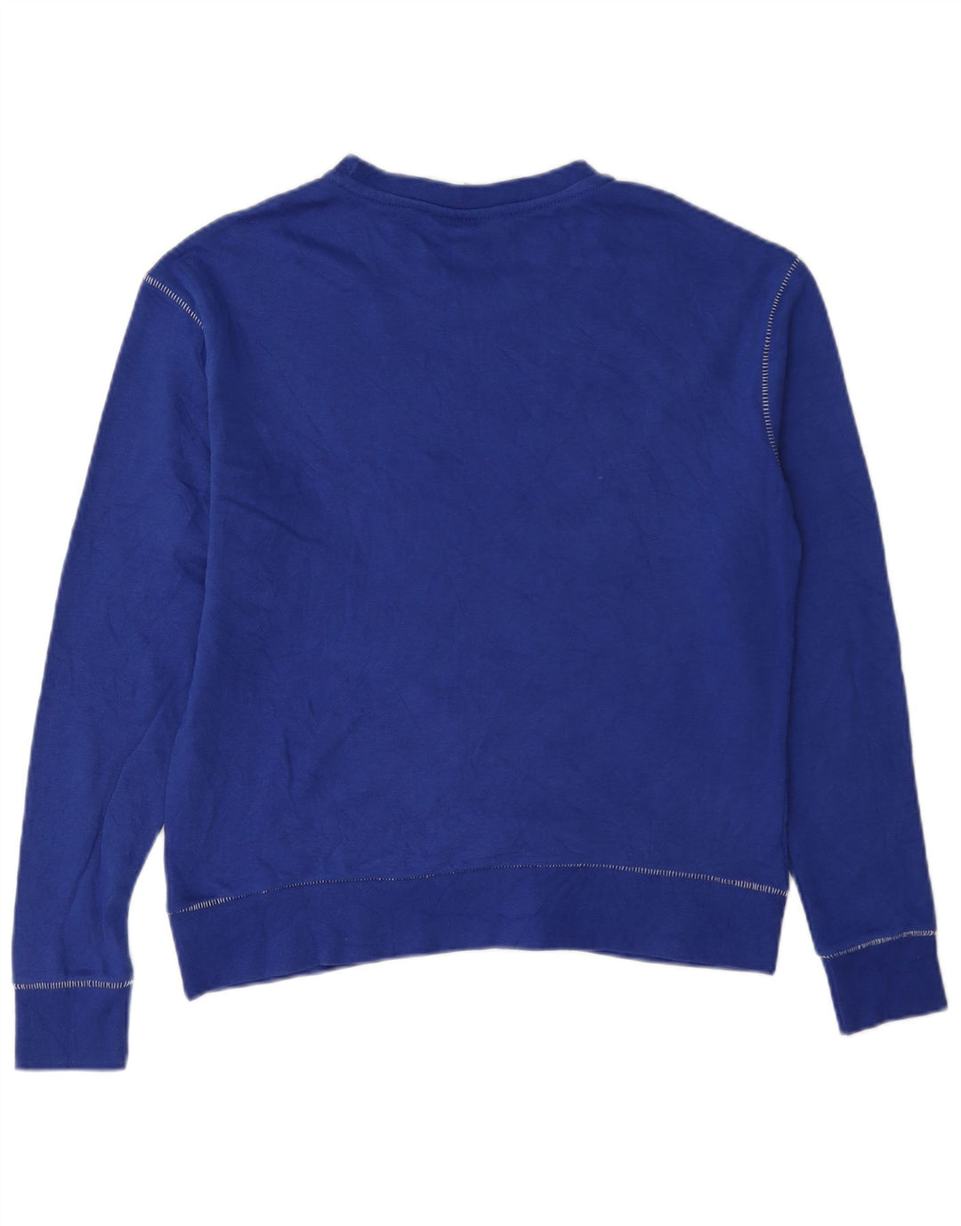 Champion Sudadera de gran tamaño con gráfico para mujer UK 10 Small Blue Cotton