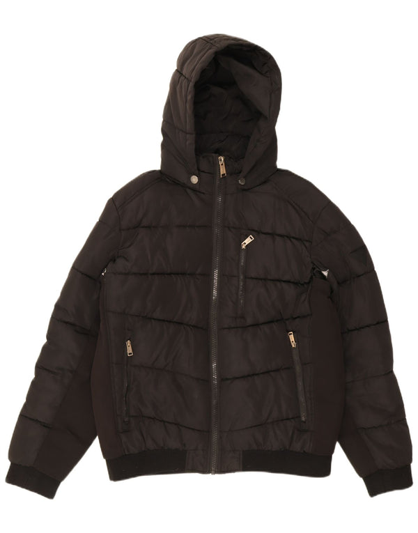 Guess Chaqueta acolchada con capucha para hombre UK 42 XL Poliéster negro