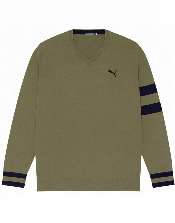 Puma Jersey Con Cuello En V Y Color Block En Verde Medio |