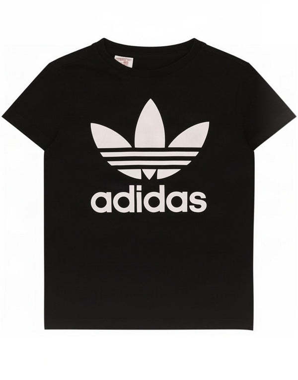 Adidas Camiseta Gráfica Niñas 9-10 Años Pequeña Algodón Negro