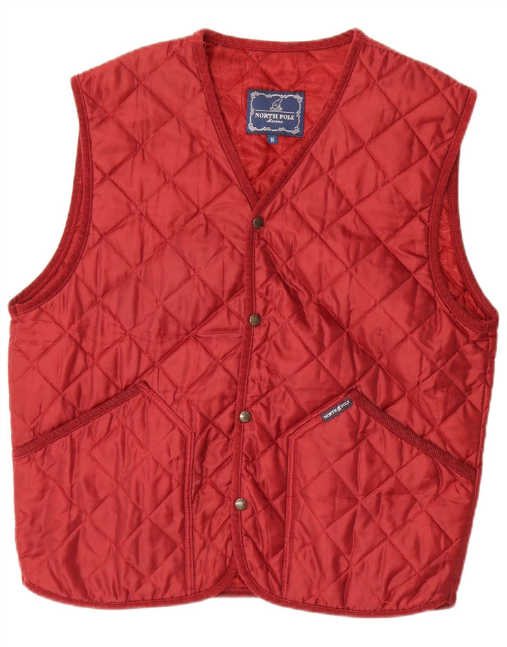 Chaleco acolchado para hombre North Pole UK 38 Medium Red Nylon